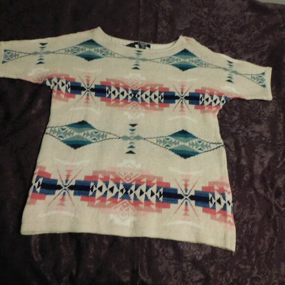 Womens Chaps Aztec print sweater Sz SM - Picture 2 of 3